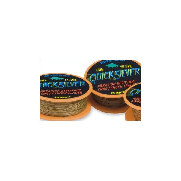 Kryston - Quicksilver Shockleader 45lb/20,41kg - 20m Braun