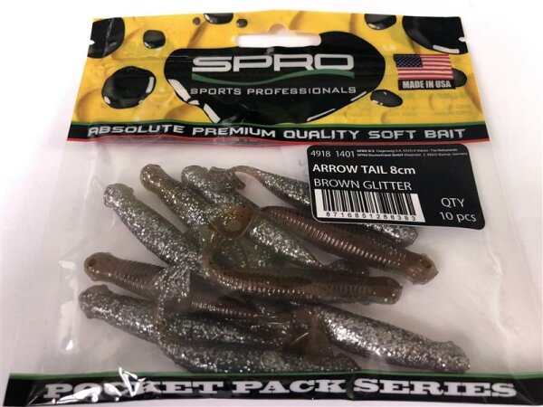 Spro Arrow Tail 8 cm Brown Glitter