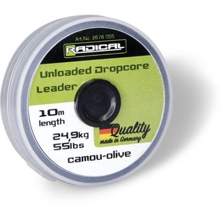 Radical Unloaded Dropcore Leader 10m 24,9kg 55lbs camou-olive