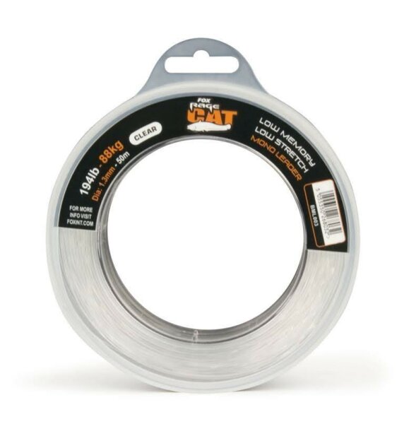 Rage Cat Mono Leader 1.2 mm 76kg/167lb x 50m clear