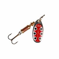 DAM Standard Spinner Silver/Black Dot Size1  3g