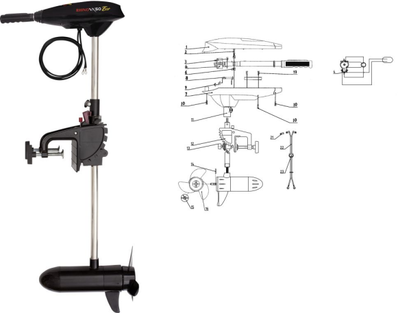 Rhino VX 50 ECO Elektro-Außenbordmotor