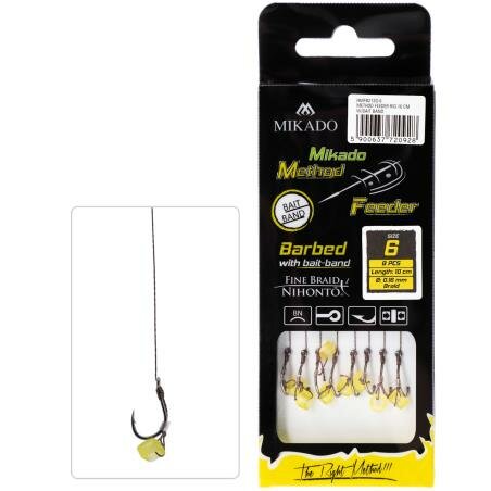 Mikado Method Feeder Barbed Size 6/10cm Bait Band 0,16 Braid