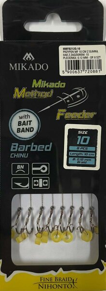 Mikado Method Feeder Barbed Size 4/10cm Bait Band 0,16 Braid