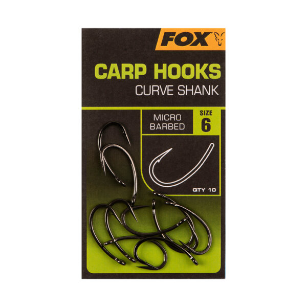 Fox Carp Hooks Curve Shank Size 6