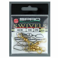 Spro Barrel Swivel+Norway-Snap - #3/0 - 70 kg - 4 Stk.