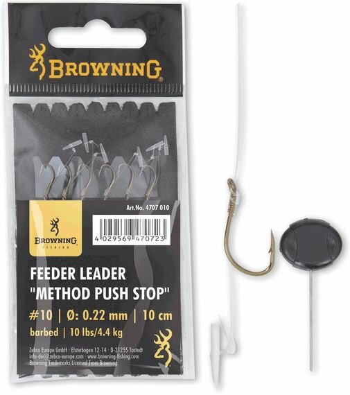 Browning #14 Feeder Leader Method Push Stop bronze 6lbs 0,1